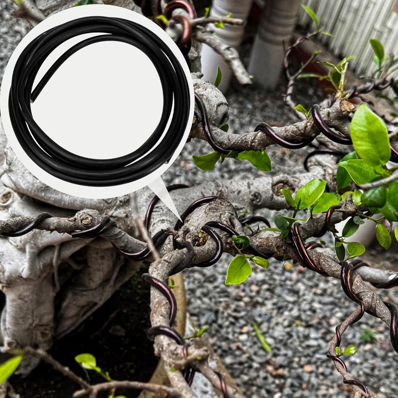 KH866 Black Bonsai Training Wire Aluminum 8mm Diameter – Anodized Aluminium Roll for Tree Branch Fixing, Plant Shape Sculpting, Bendable Solid Accessories for Floral Stems, Crafting Garden & Landscape 500g - Image 4